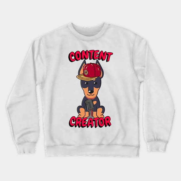 Cute guard dog is a content creator Crewneck Sweatshirt by Pet Station